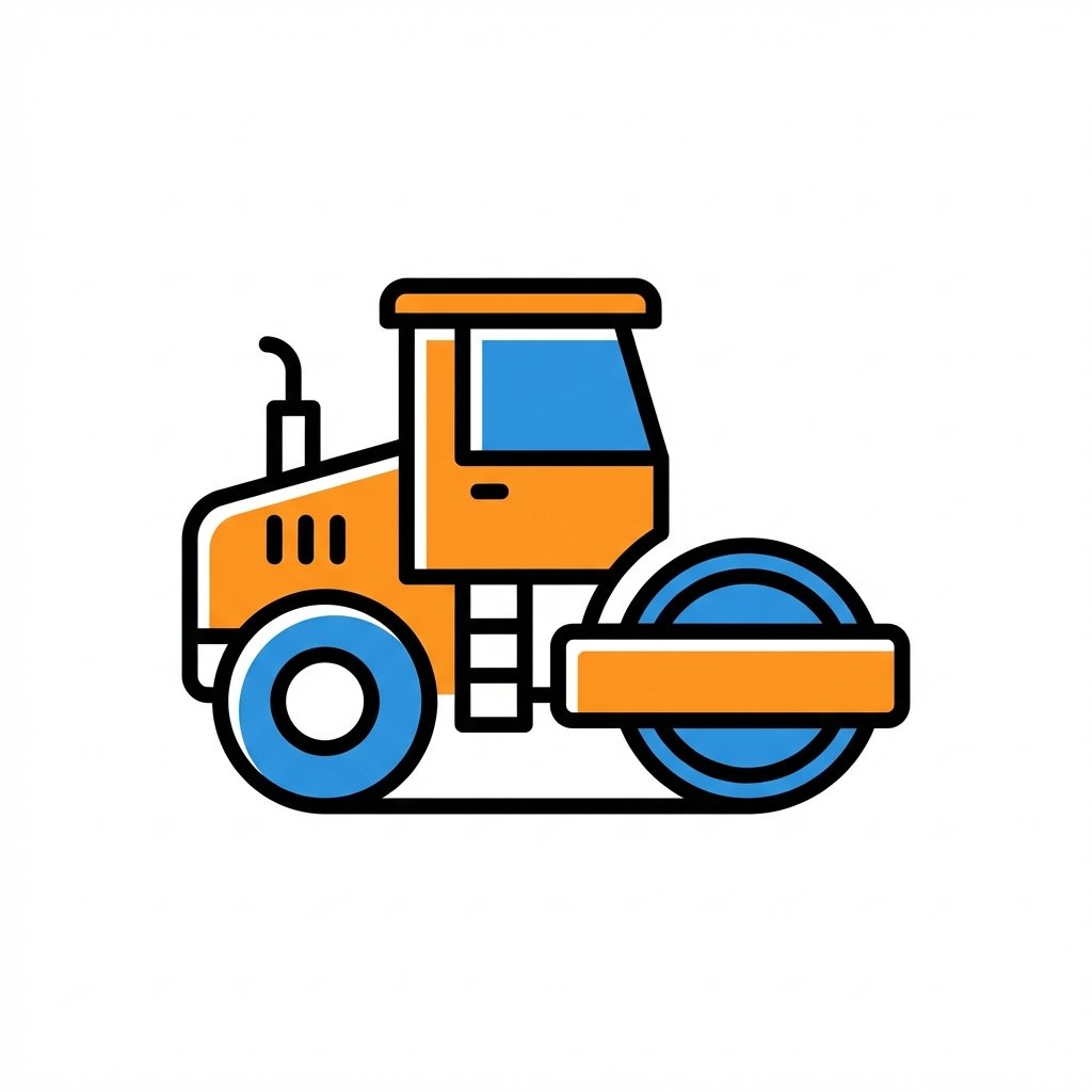 Asphalt paving icon