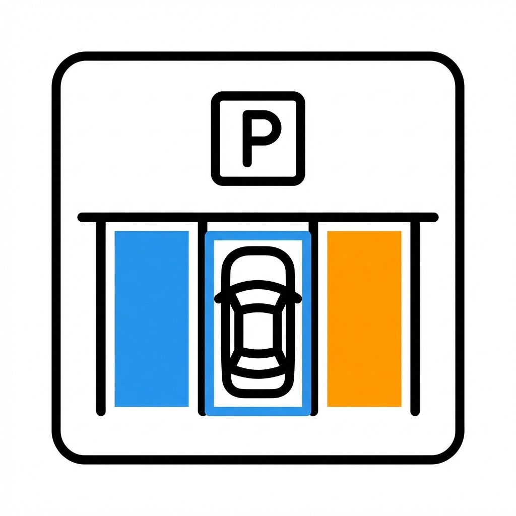 Parking lot paving icon